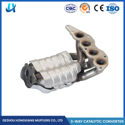 Hongxiang Stainless Steel Y Branch Pipe Fitting China Direct Fit Automotive Parts Three-Way Catalytic Converter ODM Custom Universal Auto Catalytic Converter